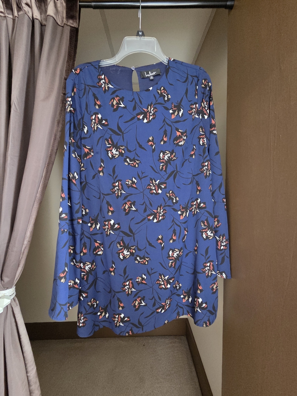 Lulu's Floral Long-Sleeve Mini Dress